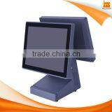 15 inch double touch screen POS system machine price with USB port