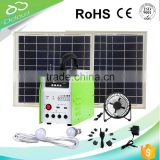 20w solar lighting system for indoor with FM radio&MP3 player