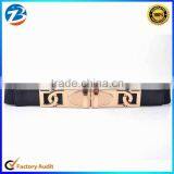 Trendy Hot Woman Attractive Balck Elastic Dress Belt with PU Fittings