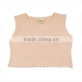 100%Cotton Baby Girl Sleeveless Handmade Bottom Sweater Vest