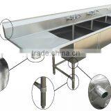 NSF and CSA Approval Two Compartments Stainless Steel Commercial Kitchen Sink thumbnail-2