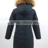 Reversible Long Hair Faux Fur Hood Womens Long Down Coat thumbnail-2