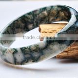 55-60mm inside diameter natural moss agate AA grade fashion bangles for women