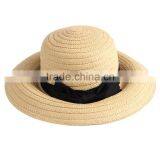 2016 Hot Sale Ladies Sun Beach Straw Paper Bucket Hats thumbnail-3