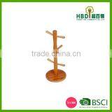 Wooden Cup Tree Holder With Round Stand Wholesale thumbnail-2