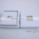 Elegant Lace White Engagement Ring Box With Beaded Name Plate of A thumbnail-4