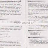 2.4W Solar Powered Bag Wholesale Backpack thumbnail-2