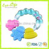BPA Free Silicone Baby Teether, Infant Training Tooth Massager Bell Toys for Biting thumbnail-5
