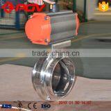 Ss304 Sanitary Vacuum Pneumatic Butterfly Valve thumbnail-3