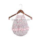 2016 Wholesale Boutique Clothing China Bulk Kids Wear Girls Vintage Flower Romper Cotton Jumpsuit thumbnail-3