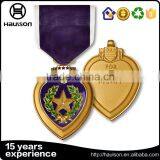 3d Embossed Matte Finish Top Gold Hard Enamel Pin us Medallion Military Medal Reward Iron Bronze Metal Medal thumbnail-1