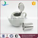 China Supplier Grey Ceramic Teapots Wholesale With Infuser Basket thumbnail-3