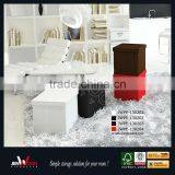 PU Leather Covered Storage Ottoman Stool thumbnail-1