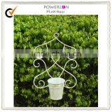 Antique White Wrought Iron Wall Planters thumbnail-3