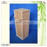 String Handle Single Bamboo Wooden Fruit Wine Gift Box thumbnail-2