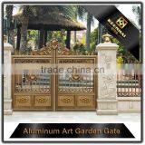 Color Painted Aluminum Front Yard Gate With Decorative Metal Artworks thumbnail-3