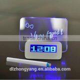 Creative LED Light Fluorescent Message Board Alarm Clock Digital thumbnail-1
