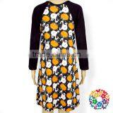 Kids Boutique Clothing Long Raglan Sleeve Little Girls Dresses Children Frocks Designs thumbnail-1