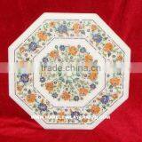 Handcrafted Pietra Dura Marble Inlay Table Tops thumbnail-1