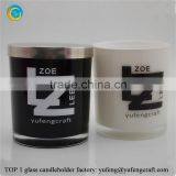 Black and White Glass Candle Jars With Lids thumbnail-2
