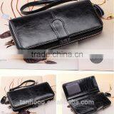 New Fashion Women Sheepskin Handbag Purse Leather Wallet Card Package Long Wallet thumbnail-4