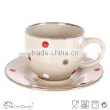 Cup Saucer Handpainting Top Sale With Dots thumbnail-3