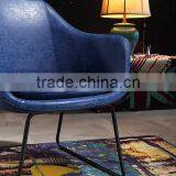 YYA14 Dark Blue Color Leather Modern Club Chair 2016 New Fashion Leisure Chair for Club thumbnail-2