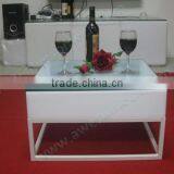 Stainless Steel Frame Led Illuminated Coffee Table Wholesale thumbnail-2