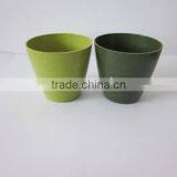 Family Beautiful Plastic Flower Pot/ Garden Pot Bamboo Fiber Flowerpot thumbnail-1