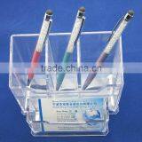 Deskstop Transparen Multifunction Plastic Pen Holder thumbnail-1