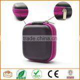 Square Shaped Carrying Hard Case Storage Bag for MP3/MP4 Bluetooth Earphone Earbuds With Mesh Pocket, Zipper Enclosure thumbnail-1