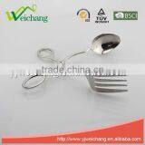 WCJ151 Premium Utility Whole Stainless Steel Food Tongs Fork and Spoon Set Low Price thumbnail-2