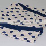 12 Oz Natural Canvas Tote Bag - Polka Dot Print- Made in India thumbnail-2