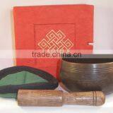 High Quality Handmade in Nepal Deep Tibetan Singing Bowl thumbnail-2