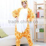 Flannel Cartoon Adult Animal Jumpsuit Animal Pajamas Jumpsuit Giraffe Design