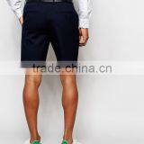 High Quality Latest Custom Slip Pockets Men's Navy Slim Fit 100% Cotton Smooth Woven Fabric Anti Wrinkle Zip Fly Casual Shorts thumbnail-2