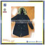 Women Winter Warm Long Coat Cotton Jacket With Fur Hood Stocklots thumbnail-6