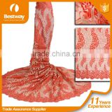 Nigeria Design Wedding Dress Tulle Lace Fabric FL0171