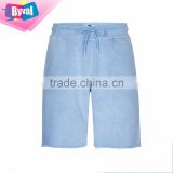 19cm Inseam Jersey Shorts Mens Blue Sport Short Wholesale Drawstring Waist Side Pocket Custom Man Boy Clothing