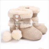 2017 Winter Suitable Wholesale Soft Woolen Baby Kids Cute Girls Snow Boots thumbnail-3