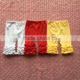 2016 Latest Style Cotton Ruffles Cropped Trousers Baby Girls Icing Ruffles Capris Pants thumbnail-1