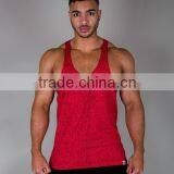 Quality Blended Cotton Gym Heather Stringer Front Grande Singlets thumbnail-4