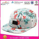 Flat Brim Cheap Floral Custom Wholesale Blank 5 Panel Hats thumbnail-1