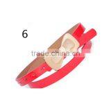 Latest Design New Model Hot Sale 12colors Choice With Butterfly Design PU Leather Material Belt Women thumbnail-3