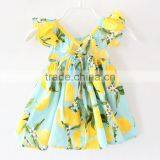 ShiJ Baby Girls Dress Lemon 100% Cotton In Stock Kids Clothes thumbnail-5
