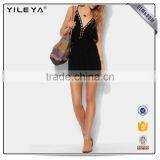 Women Slip Nightwear Sexy Backless Black Spaghetti Strap V-Neck Sleeveless Romper thumbnail-5