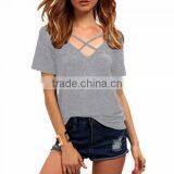 New Design Plus Size Women Cotton Short Sleeve T-Shirts thumbnail-5