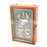 2015 New Design Metal Arabic Wooden Dhow Photo Frame ,metal Ship Model With Wooden Frame thumbnail-3