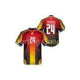 Dry Fit Sublimated Soccer Jersey / Tops With Custom Logos Players Names And Numbers