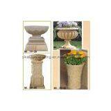 Garden Stone Flower Pot, Stone Carved Planter, Marble Granite Flower Pot (YKFP-01)